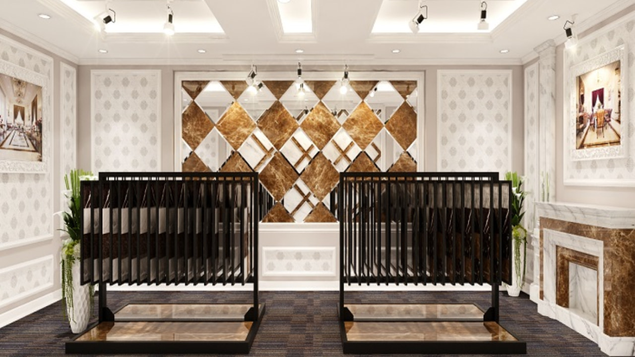 Tấm PVC vân đá được vệ sinh dễ dàng bằng khăn ướt