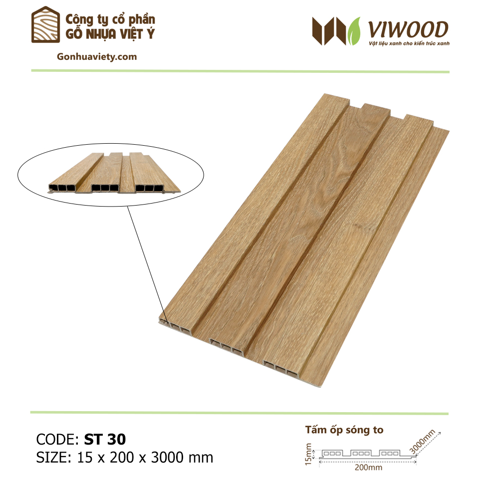 Tấm ốp lam sóng to ST 30