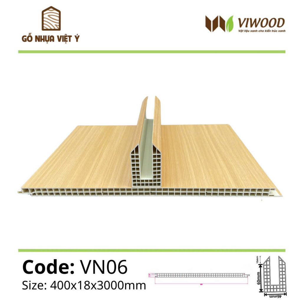 Vách ngăn nhựa mẫu VN06 - 400 x 18 x 300 mm